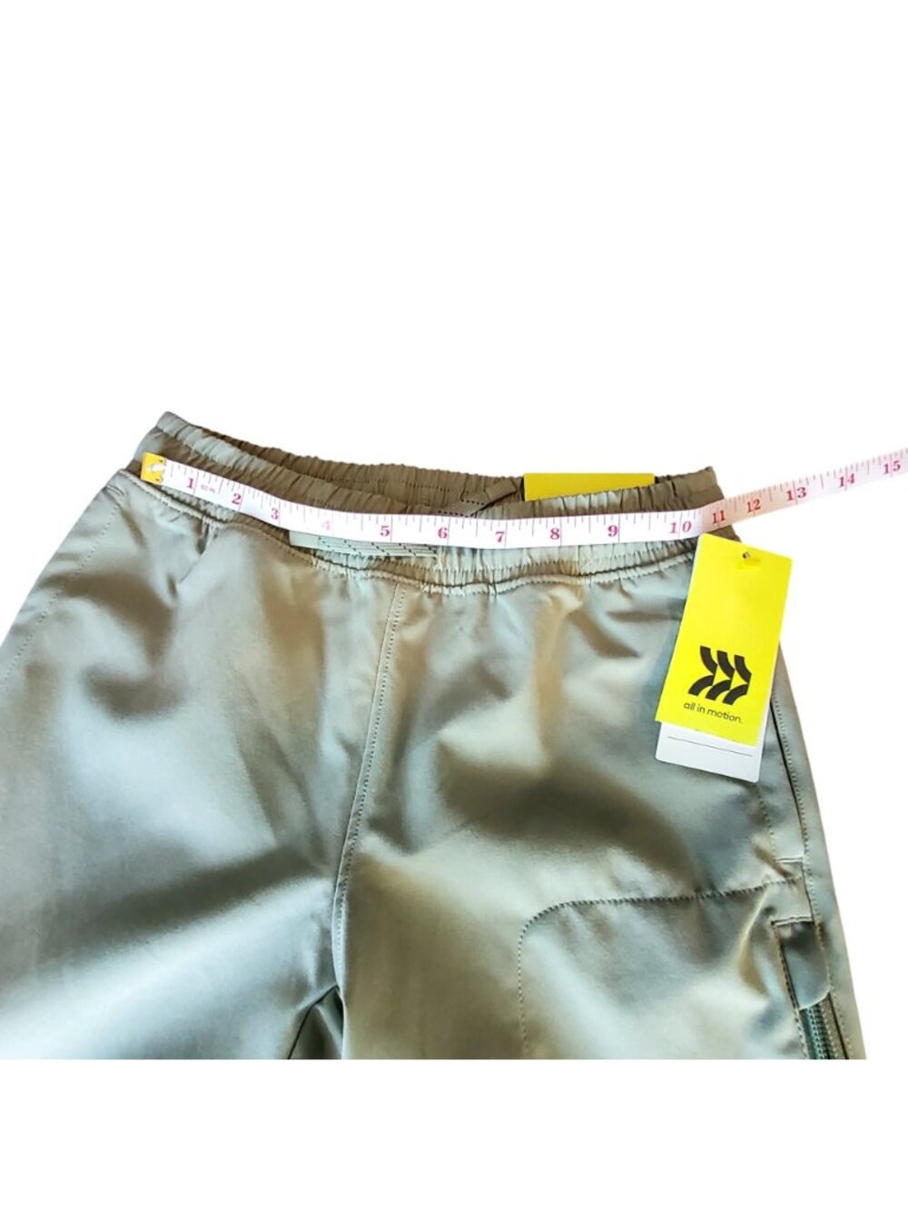 All In Motion Lined Woven Pants  Size S/6-7 Water-Repellent UPF 50+ Sage Green - Picture 3 of 10